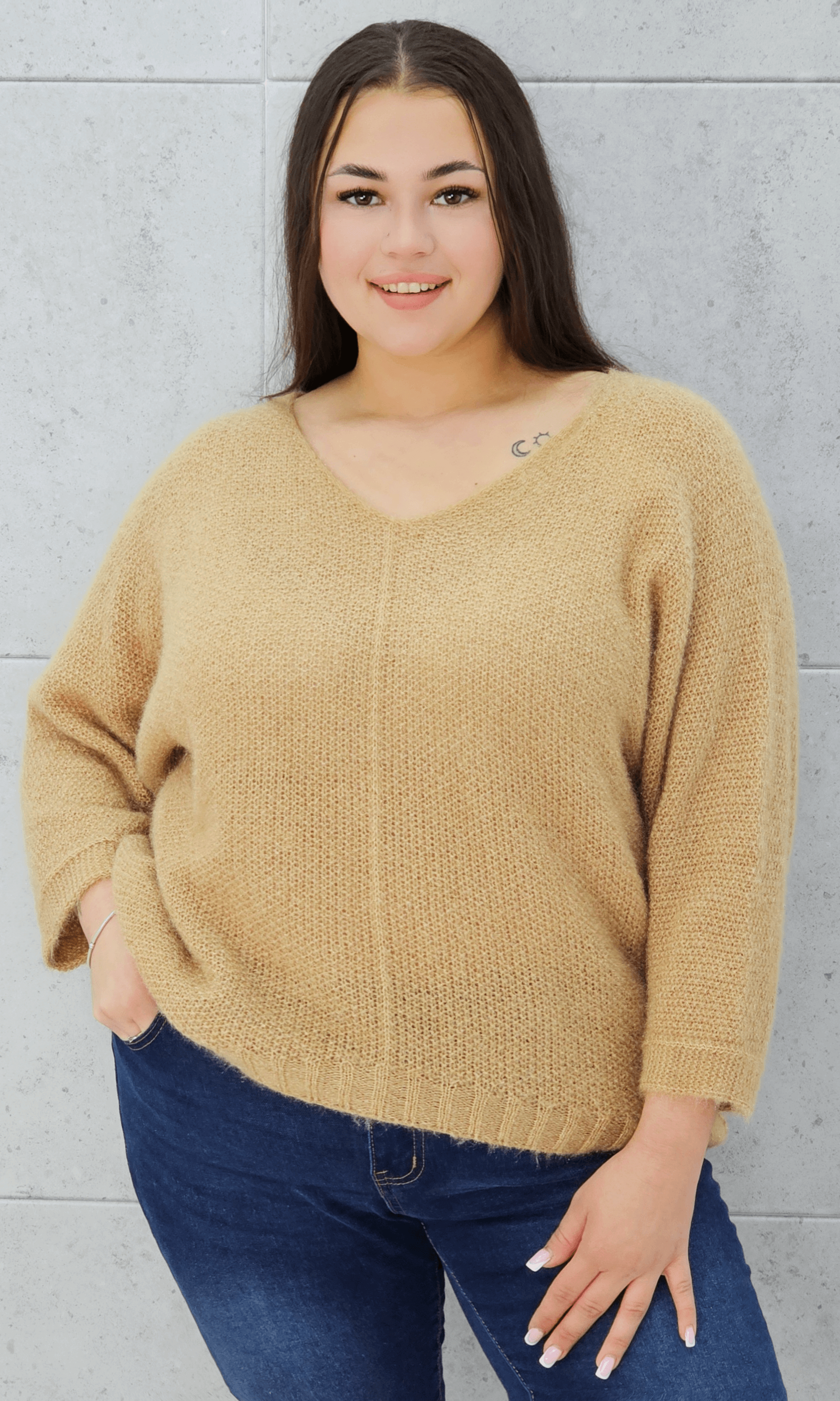 Sweter oversize z miękkiej dzianiny Stylowa XL