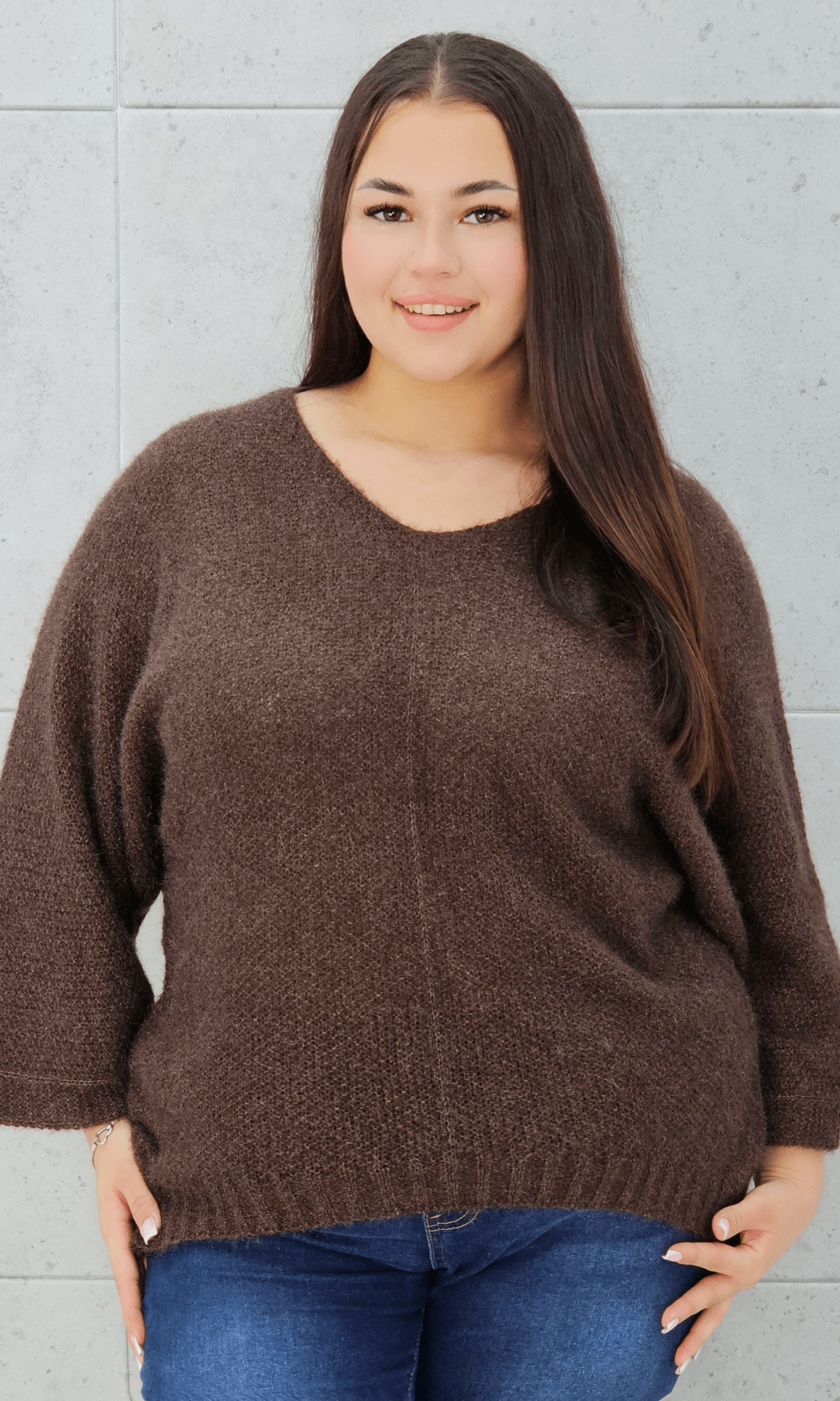 Sweter oversize z miękkiej dzianiny Stylowa XL