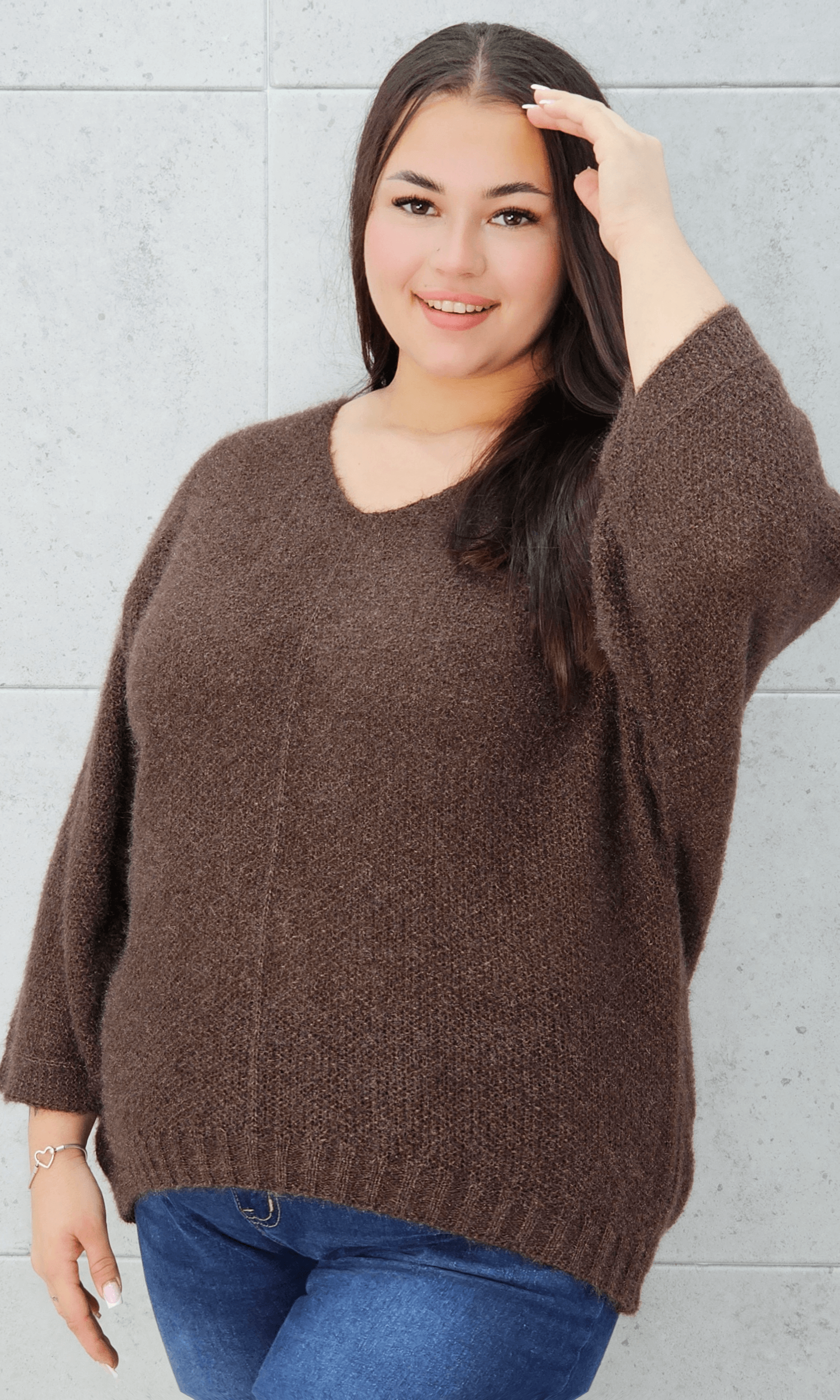 Sweter oversize z miękkiej dzianiny Stylowa XL