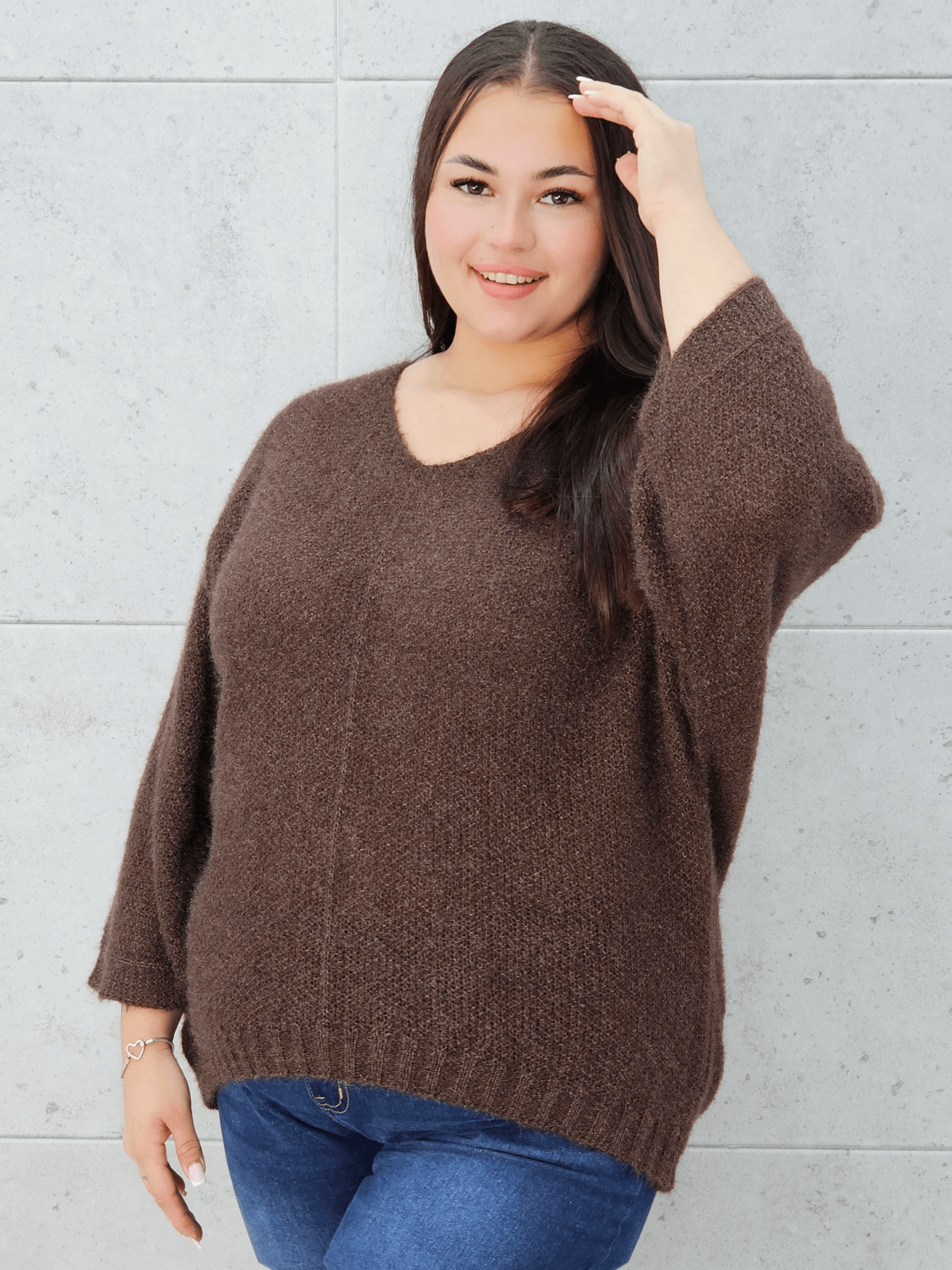 Sweter oversize z miękkiej dzianiny Stylowa XL