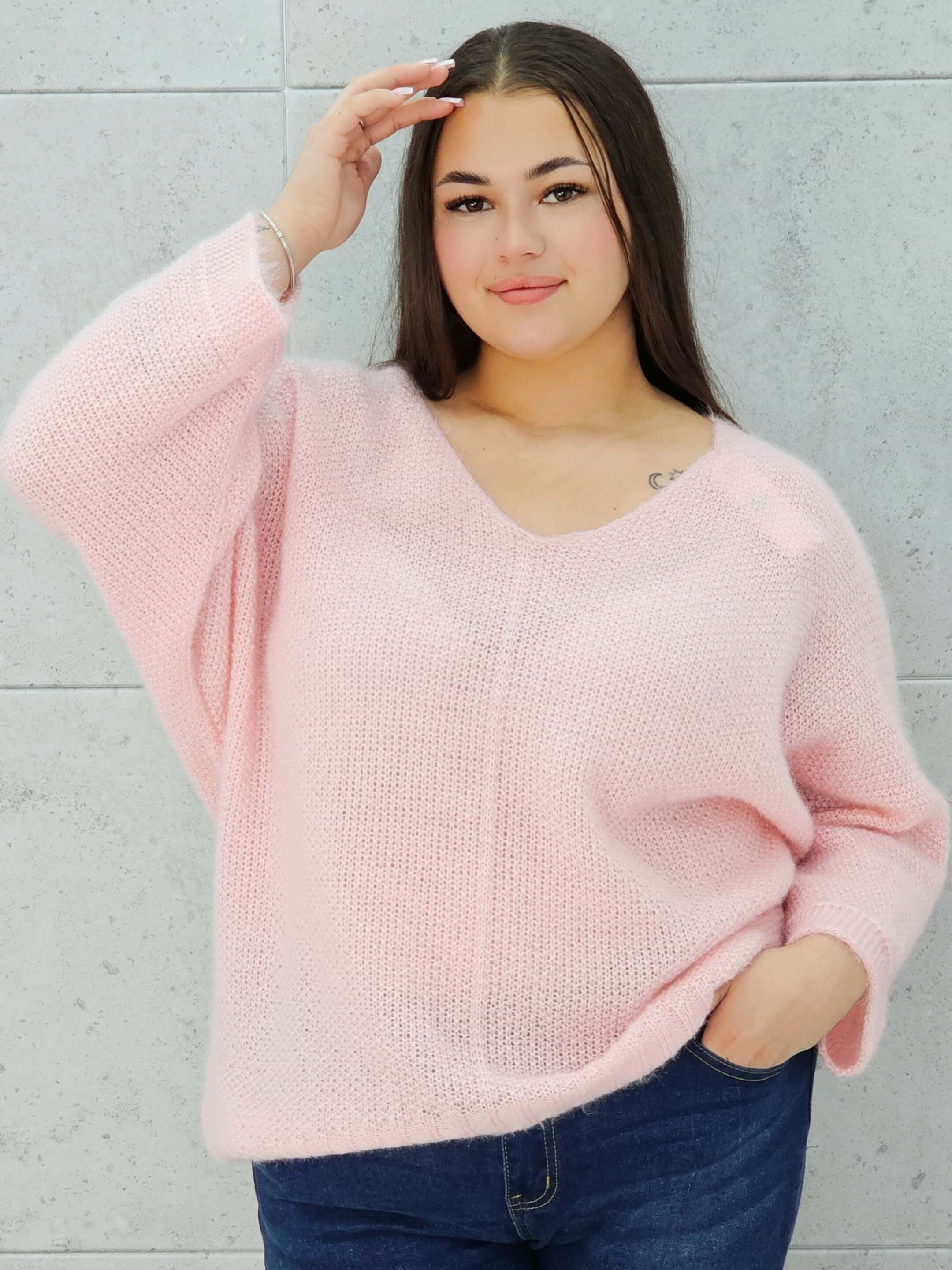 Sweter oversize z miękkiej dzianiny Stylowa XL