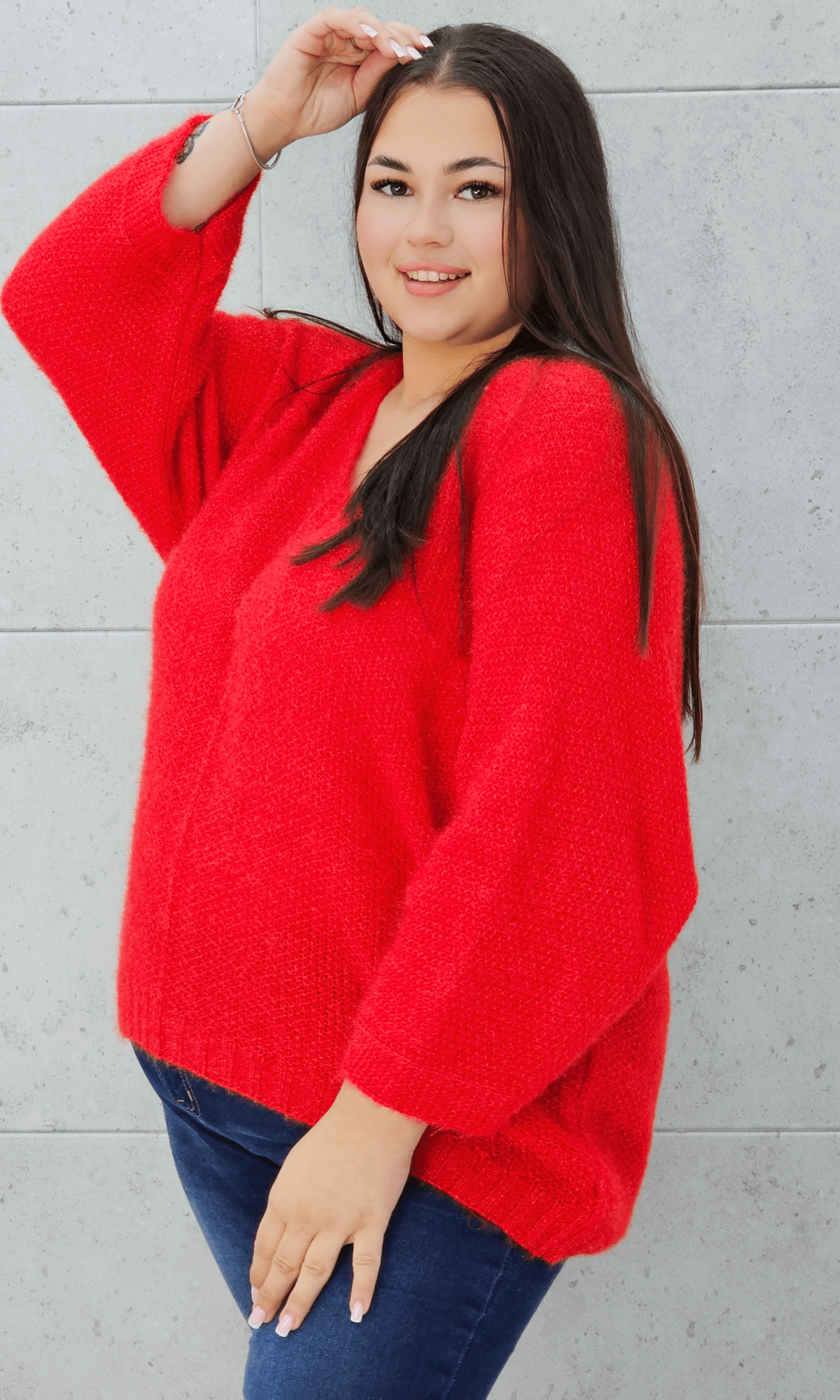 Sweter oversize z miękkiej dzianiny Stylowa XL