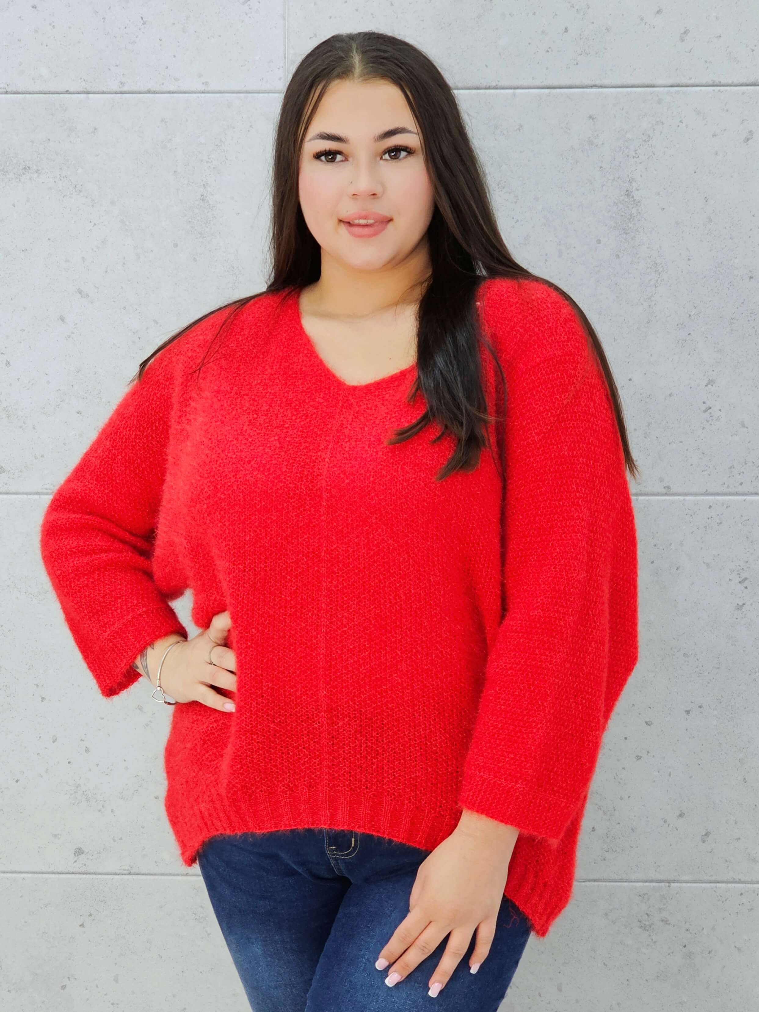 Sweter oversize z miękkiej dzianiny Stylowa XL