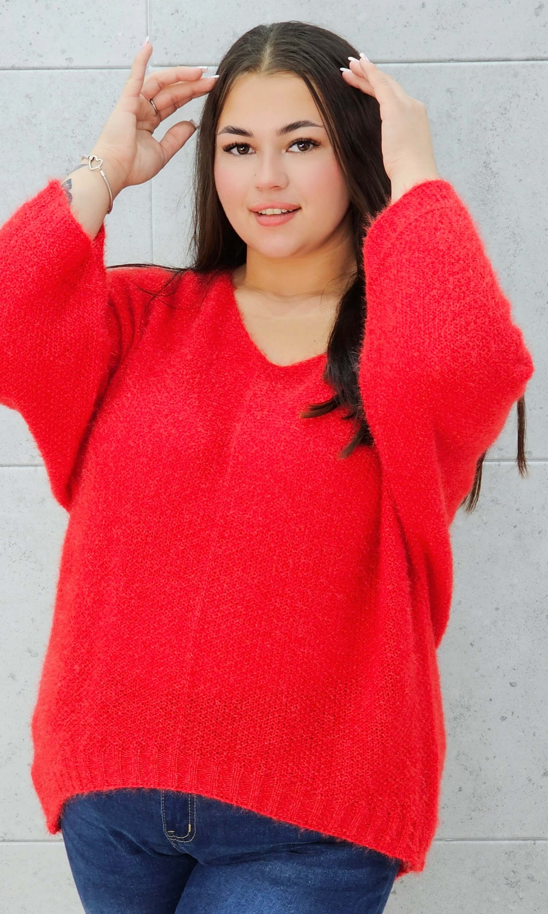 Sweter oversize z miękkiej dzianiny Stylowa XL