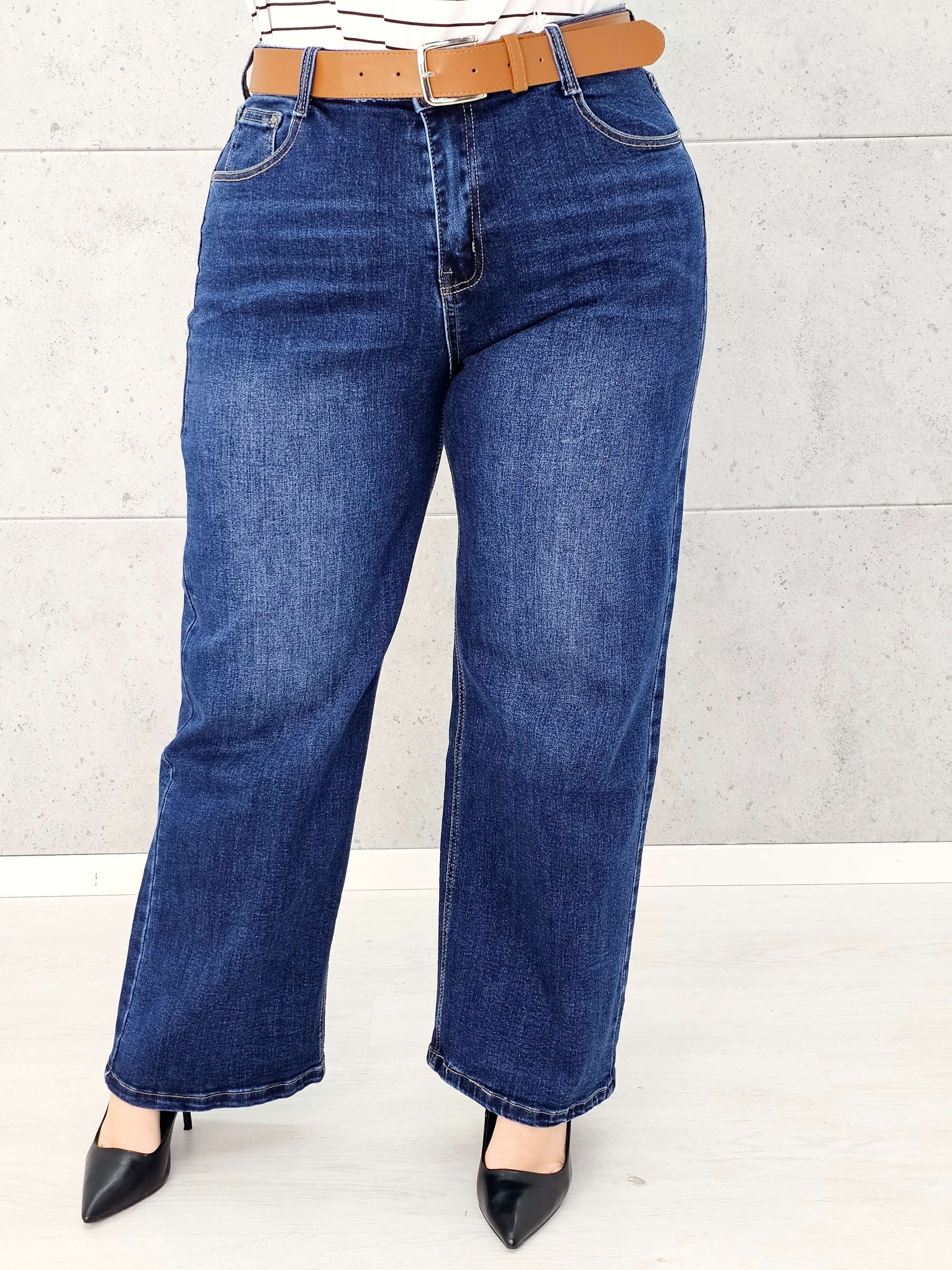 Spodnie jeansowe StylowaXL Wide Leg – eleganckie spodnie plus size o szerokim kroju Stylowa XL