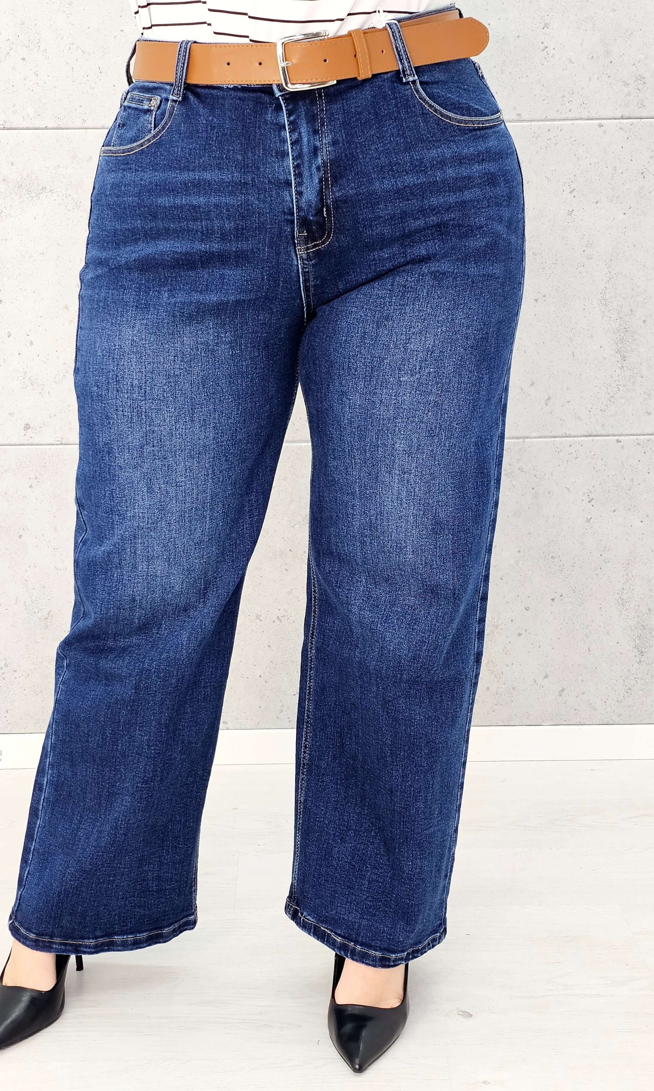 Spodnie jeansowe StylowaXL Wide Leg – eleganckie spodnie plus size o szerokim kroju Stylowa XL