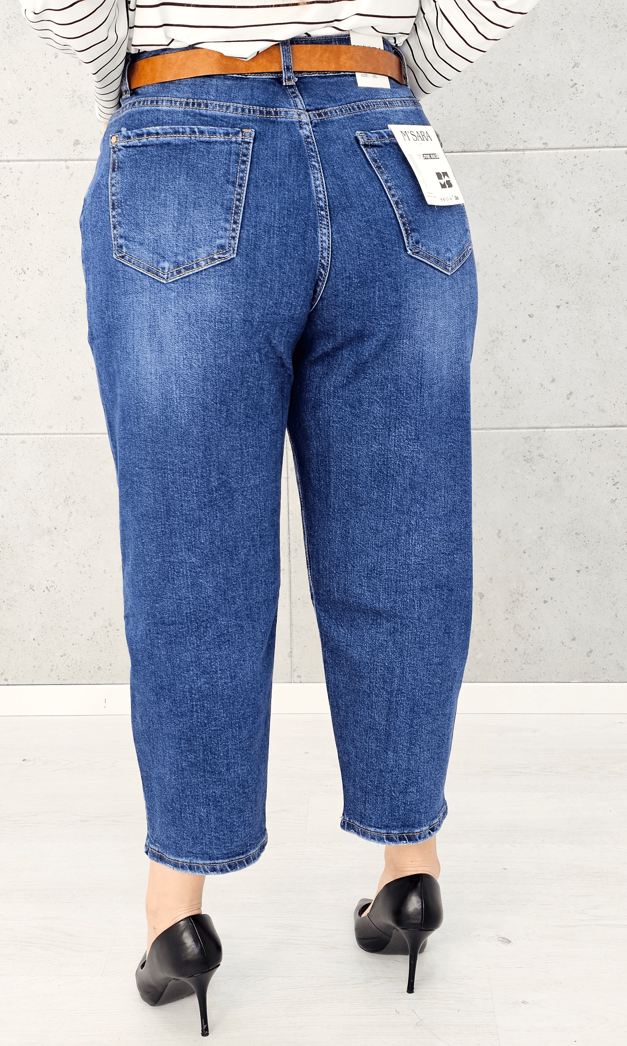 Spodnie jeansowe StylowaXL Mom Fit Classic – modne spodnie plus size Stylowa XL