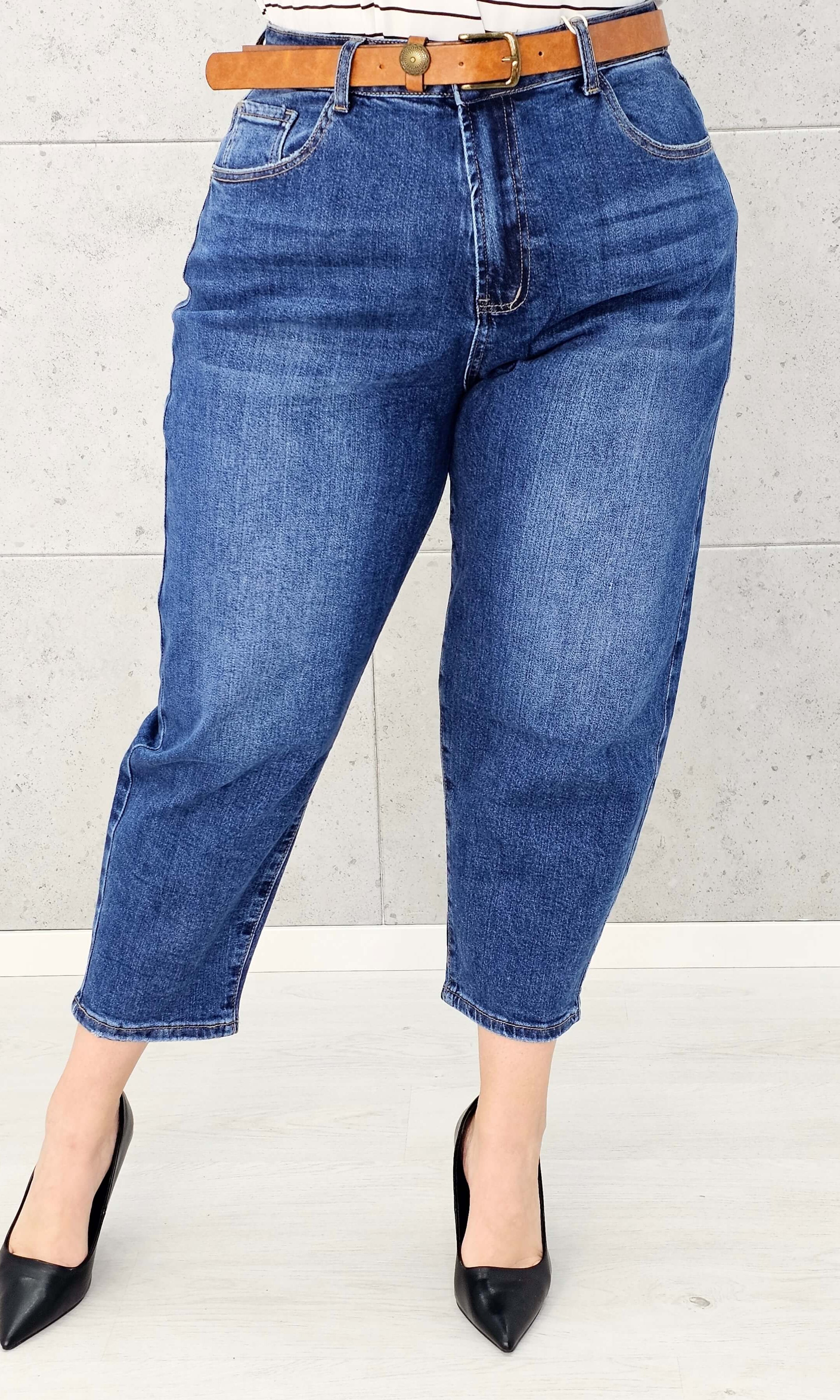 Spodnie jeansowe StylowaXL Mom Fit Classic – modne spodnie plus size Stylowa XL