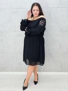 Czarna sukienka hiszpanka plus size – Stylowa XL