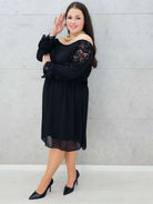 Czarna sukienka hiszpanka plus size – Stylowa XL bokiem