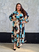 Sukienka maxi w kwiatowy print Stylowa XL