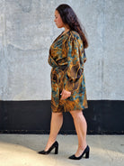 Sukienka kopertowa z długim rękawem Stylowa XL