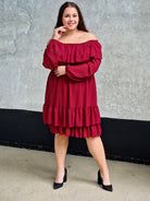 Sukienka hiszpanka z falbanami Stylowa XL