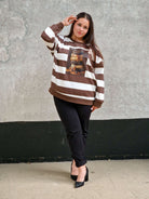 Biała bluza plus size z nadrukiem – modna bluza damska z motywem słodkości Stylowa XL