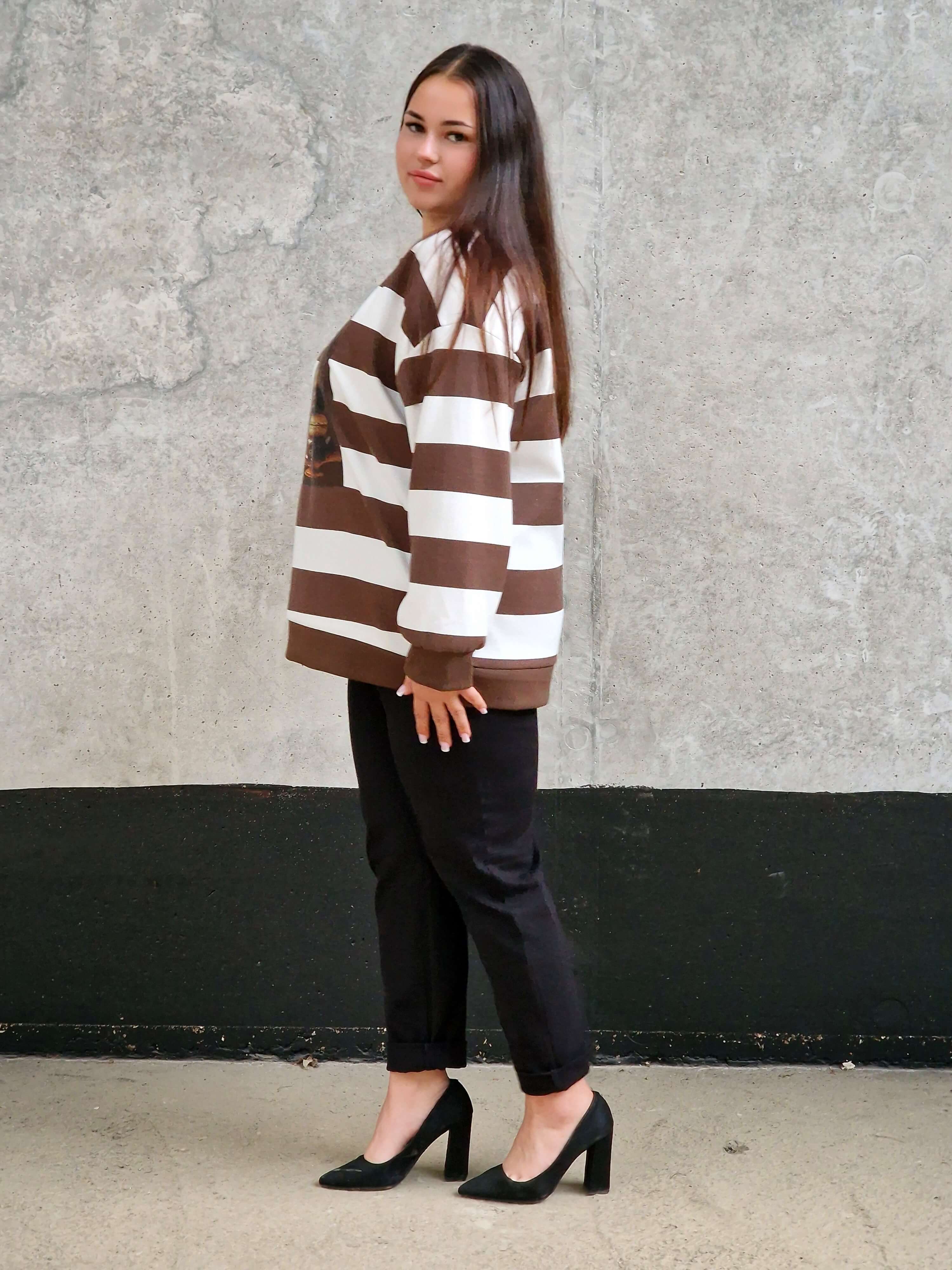 Biała bluza plus size z nadrukiem – modna bluza damska z motywem słodkości Stylowa XL