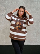 Biała bluza plus size z nadrukiem – modna bluza damska z motywem słodkości Stylowa XL