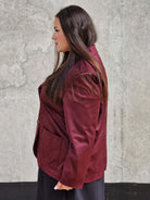 Welurowa marynarka oversize Stylowa XL