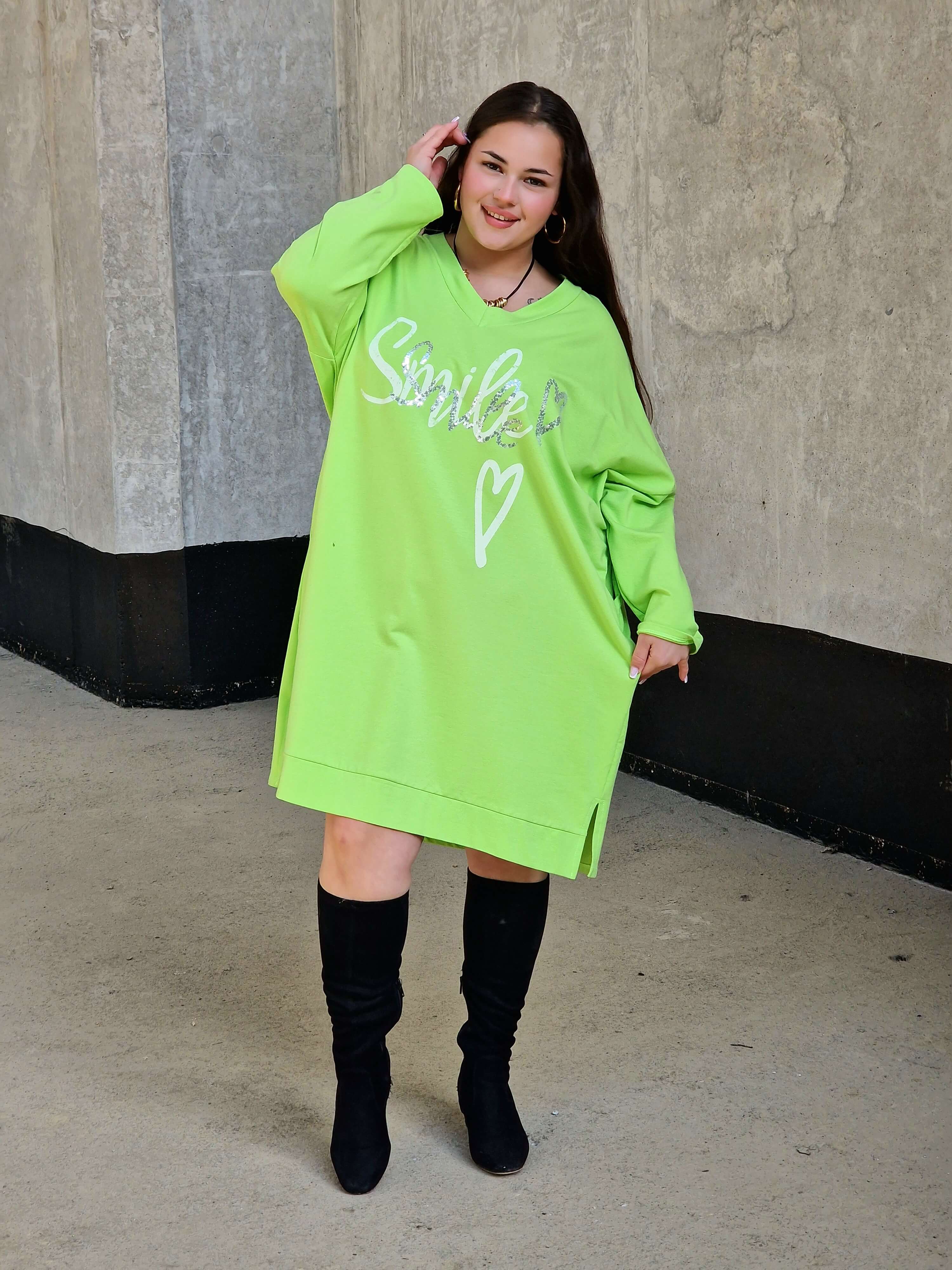 Tunika oversize z nadrukiem Stylowa XL