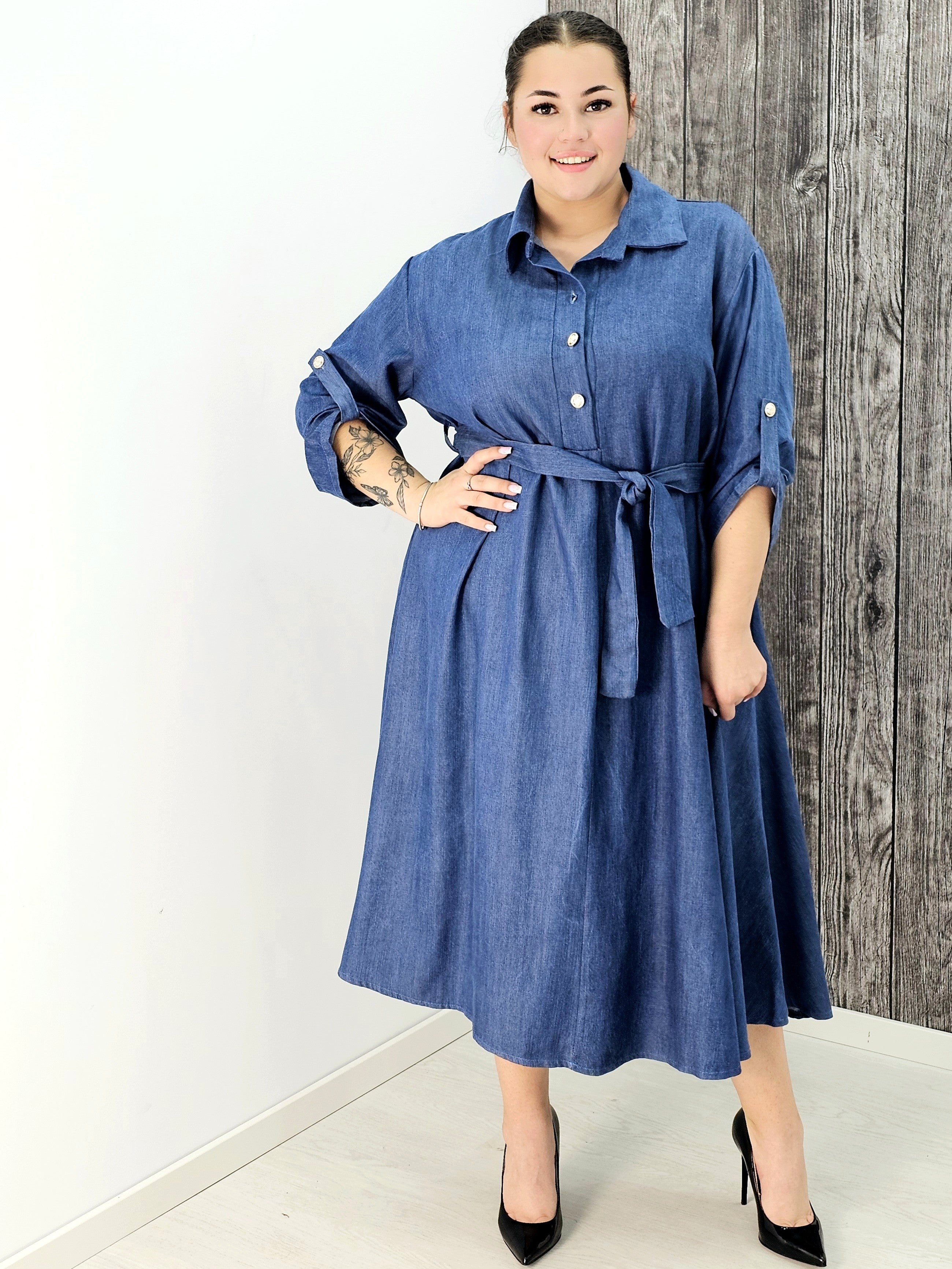 Sukienka koszulowa midi – klasyka i wygoda w jednym Stylowa XL