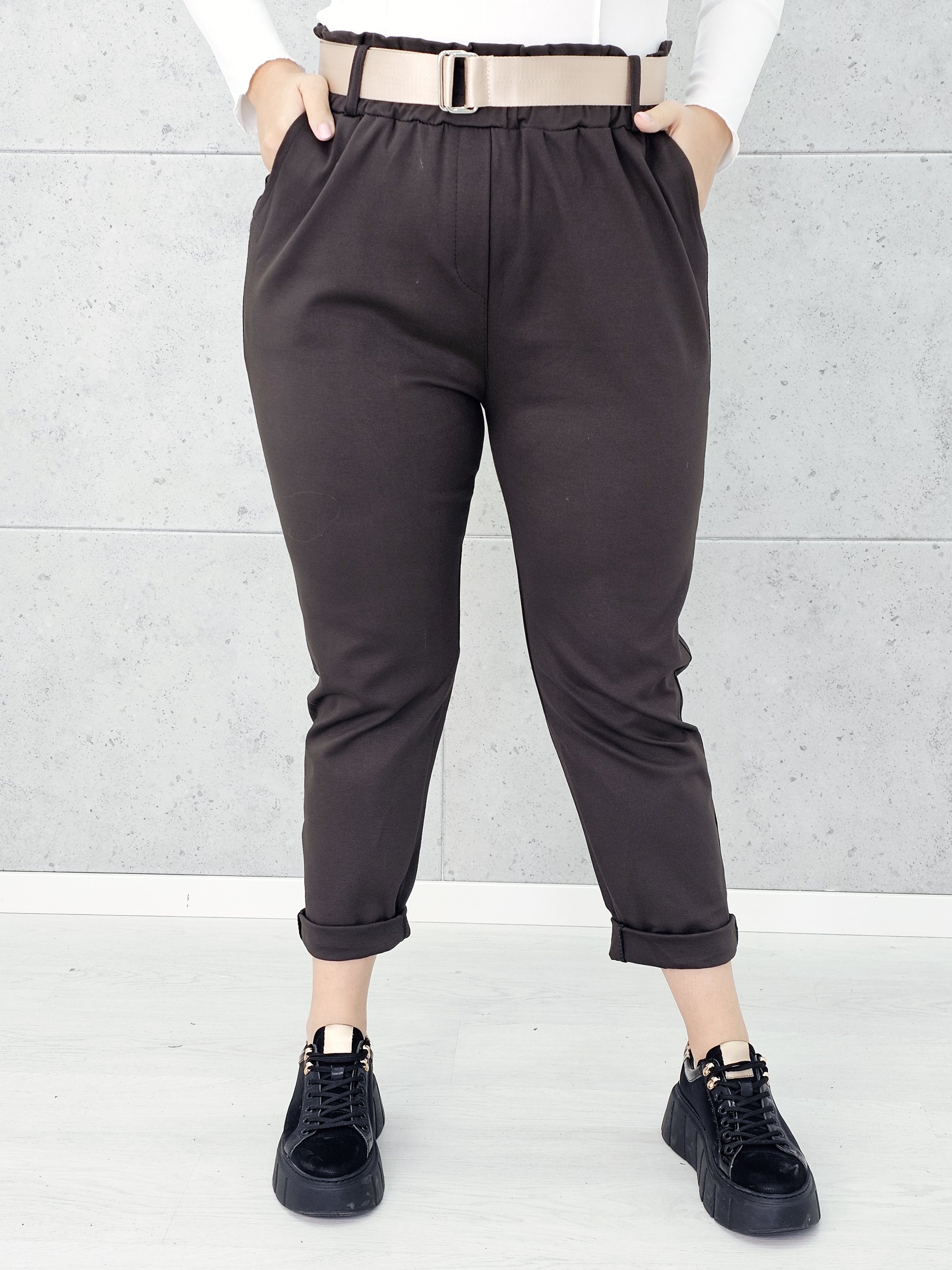 Spodnie z paskiem Stylowa XL