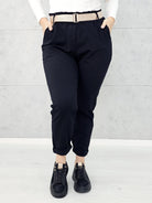 Spodnie z paskiem Stylowa XL