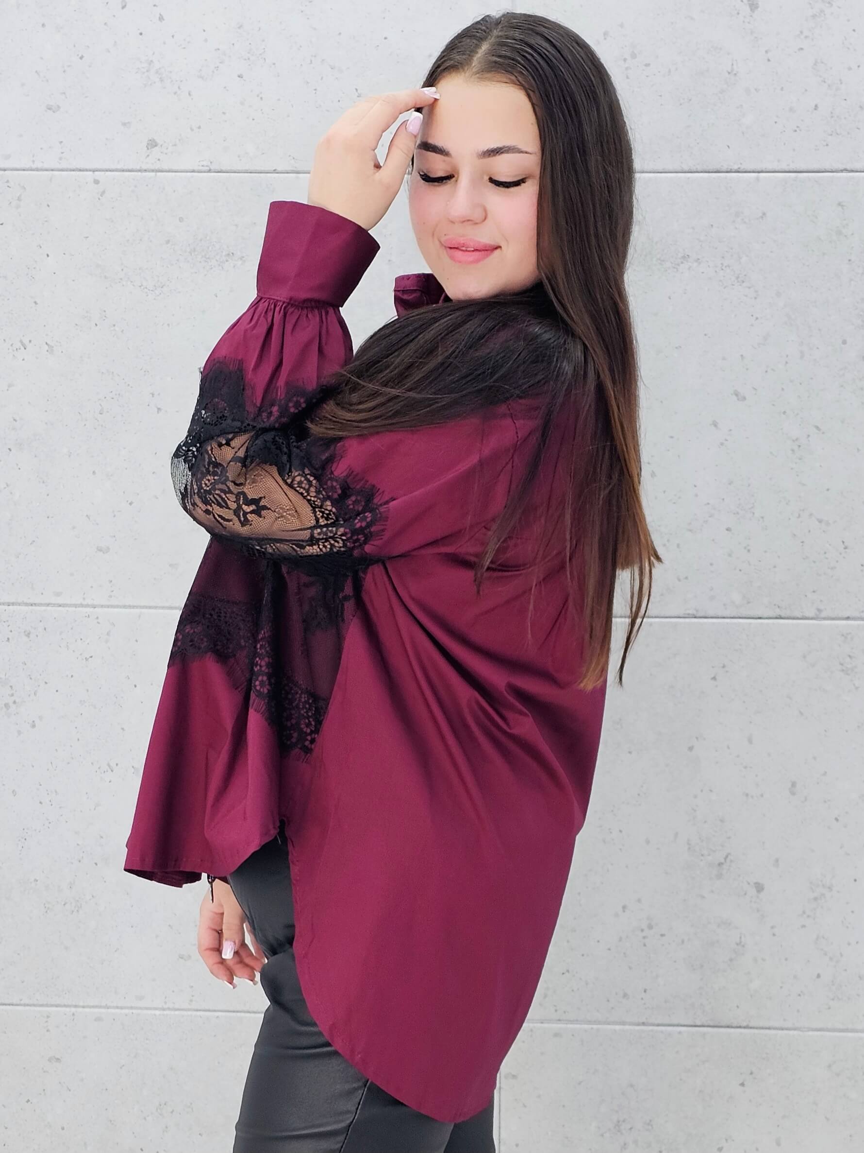 Koszula plus size z koronką – elegancja i szyk dla kobiet XL Stylowa XL
