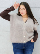 Kamizelka StylowaXL z miękkiego moheru – ciepła i puszysta kamizelka plus size Stylowa XL