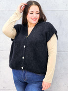 Kamizelka StylowaXL z miękkiego moheru – ciepła i puszysta kamizelka plus size Stylowa XL