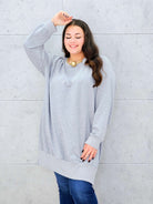Bluza oversize z rozcięciami po bokach Stylowa XL