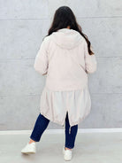 Asymetryczna kurtka-parka z kapturem Stylowa XL