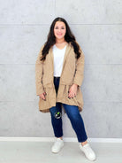 Asymetryczna kurtka-parka z kapturem Stylowa XL