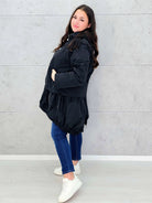 Asymetryczna kurtka-parka z kapturem Stylowa XL