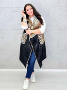 Kamizelka z futerkiem w zwierzęcy wzór Stylowa XL