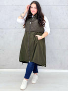 Kamizelka plus size długa z pikowaną górą – kolor i styl na chłodniejsze dni Stylowa XL