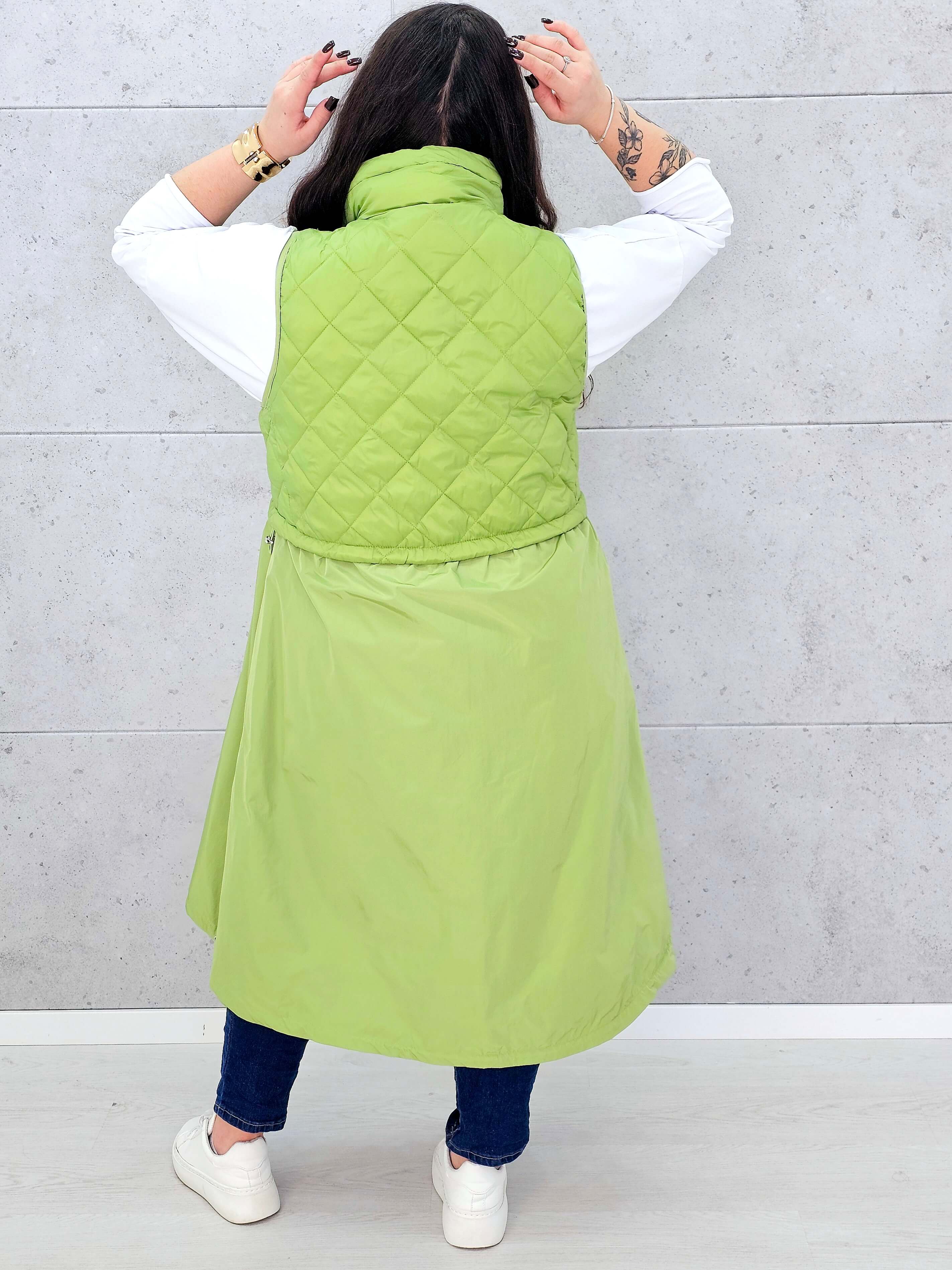 Kamizelka plus size długa z pikowaną górą – kolor i styl na chłodniejsze dni Stylowa XL