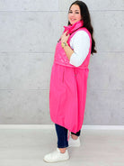 Długa kamizelka z pikowaną górą Stylowa XL