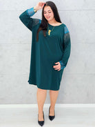 Sukienka z koronką i cyrkoniami – elegancka sukienka plus size Stylowa XL