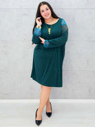 Sukienka z koronką i cyrkoniami – elegancka sukienka plus size Stylowa XL