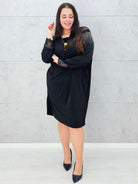 Sukienka z koronką i cyrkoniami – elegancka sukienka plus size Stylowa XL