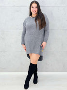 Sweter-Tunika z Ażurowym Splotem Stylowa XL