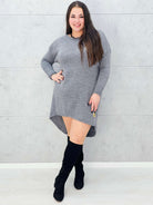 Sweter-Tunika z Ażurowym Splotem Stylowa XL