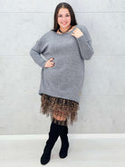 Sweter-Tunika z Ażurowym Splotem Stylowa XL