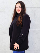 Marynarka czarna  bokiem 