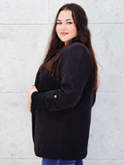 Marynarka czarna  lewy bok 