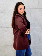 Marynarka bordowa  bok 