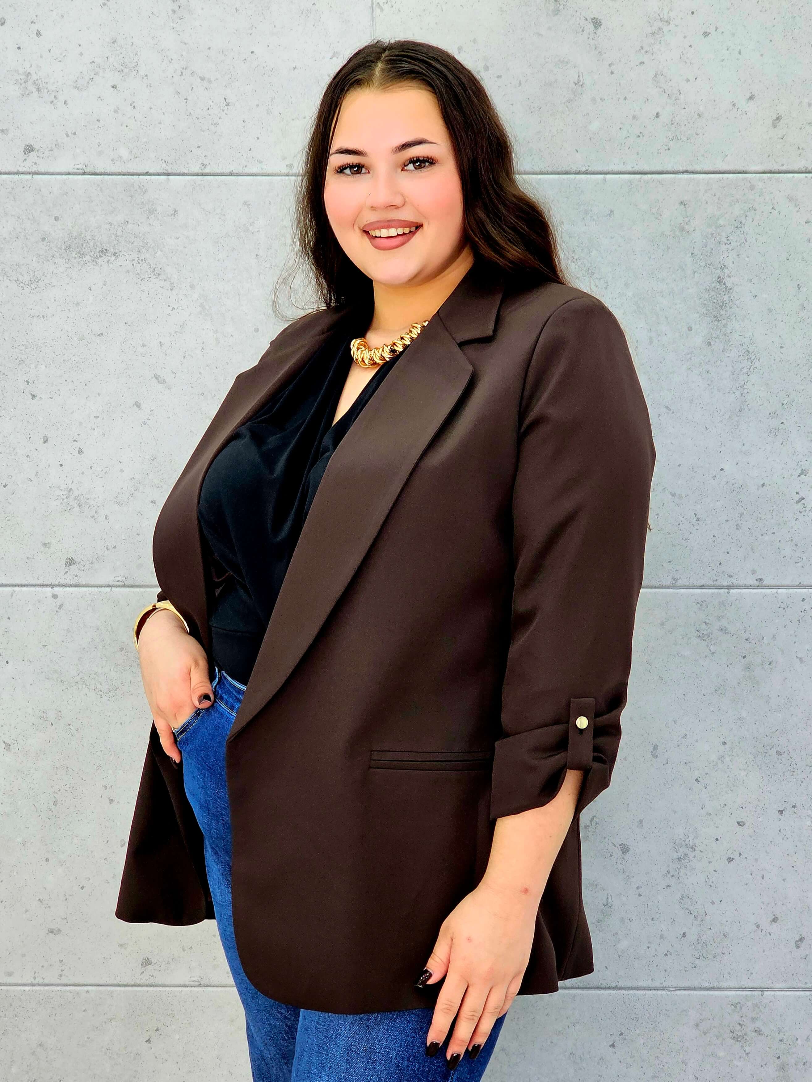 Marynarka czekoladowa 