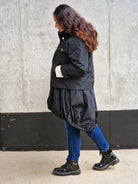 Asymetryczna kurtka-parka z kapturem Stylowa XL