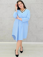 Asymetryczna sukienka z dekoltem V moda dla kobiet plus size Stylowa XL