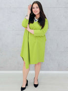 Asymetryczna sukienka z dekoltem V moda dla kobiet plus size Stylowa XL