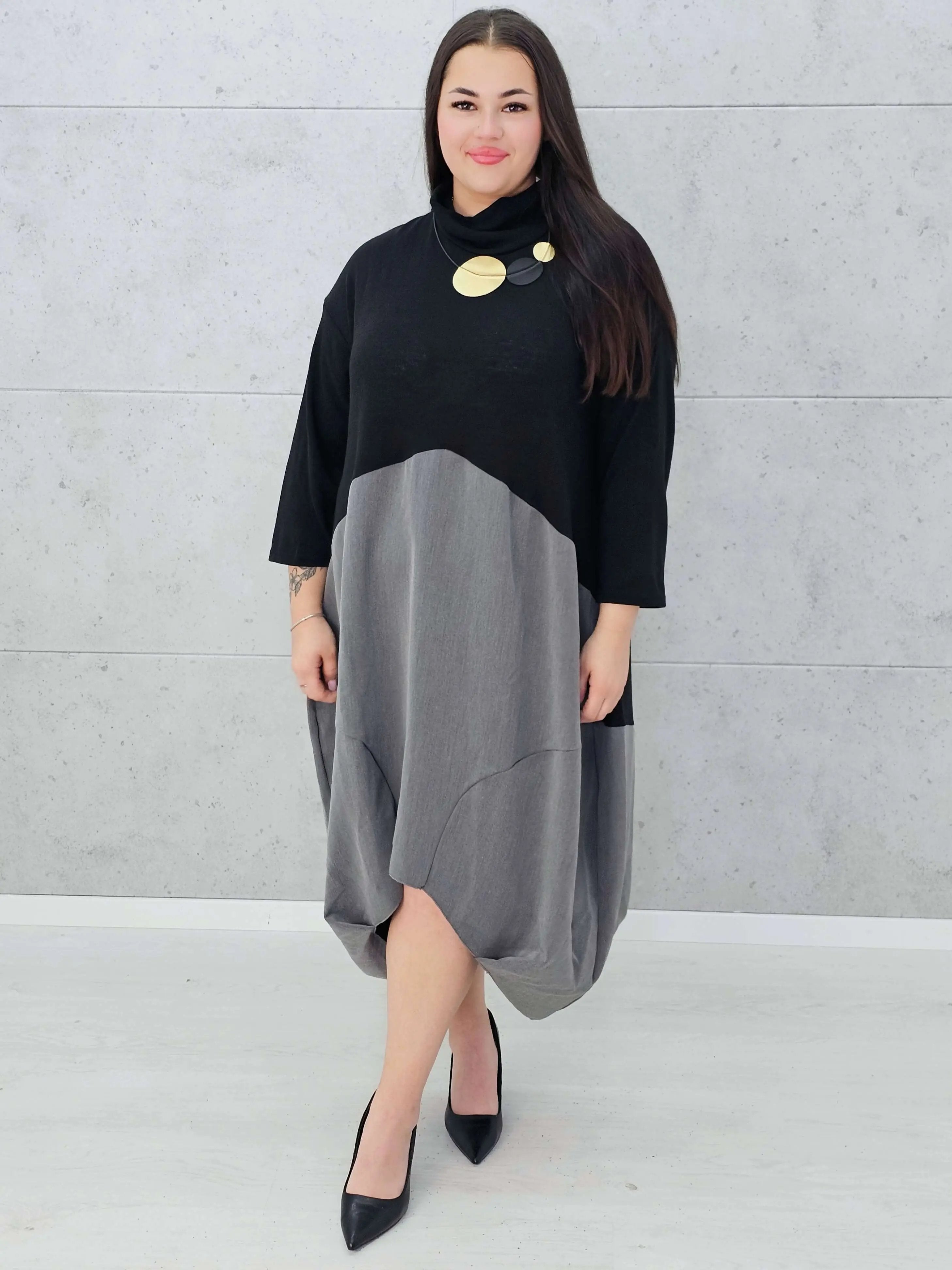 Asymetryczna sukienka z efektem 2w1 Stylowa XL